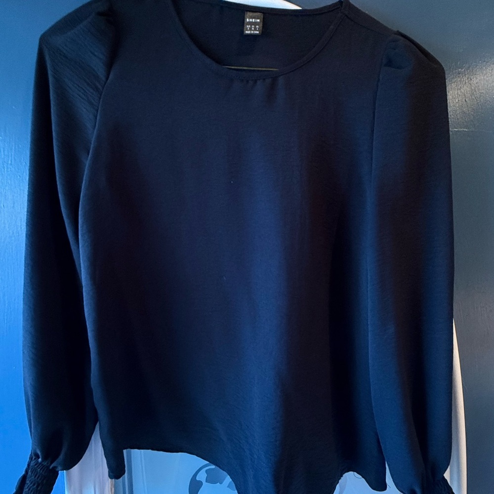 SHEIN Elegant Black Blouse